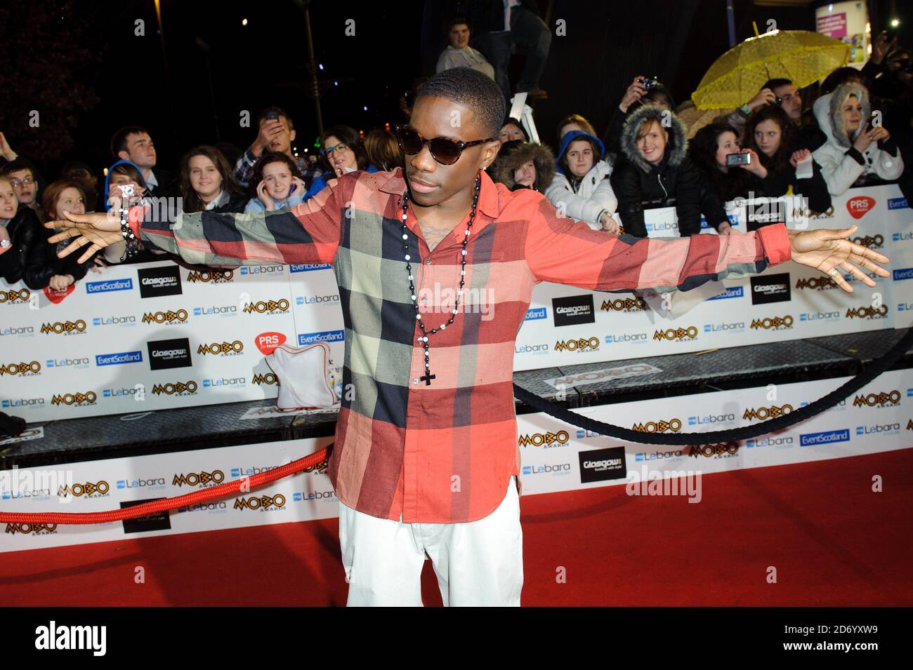 Tinchy Stryder partecipa ai premi MOBO, al SECC di Glasgow, Scozia. Foto Stock