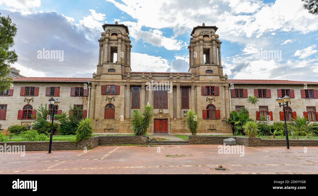 Edifici storici a Bloemfontein, Sud Africa Foto Stock