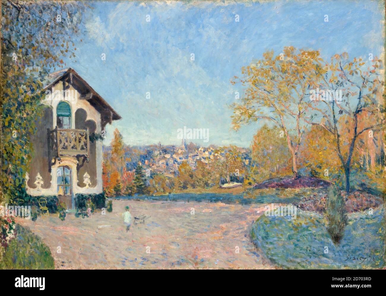 Alfred Sisley, Vista di Marly-le-Roi da Coeur-Volant, pittura di paesaggio, 1876 Foto Stock