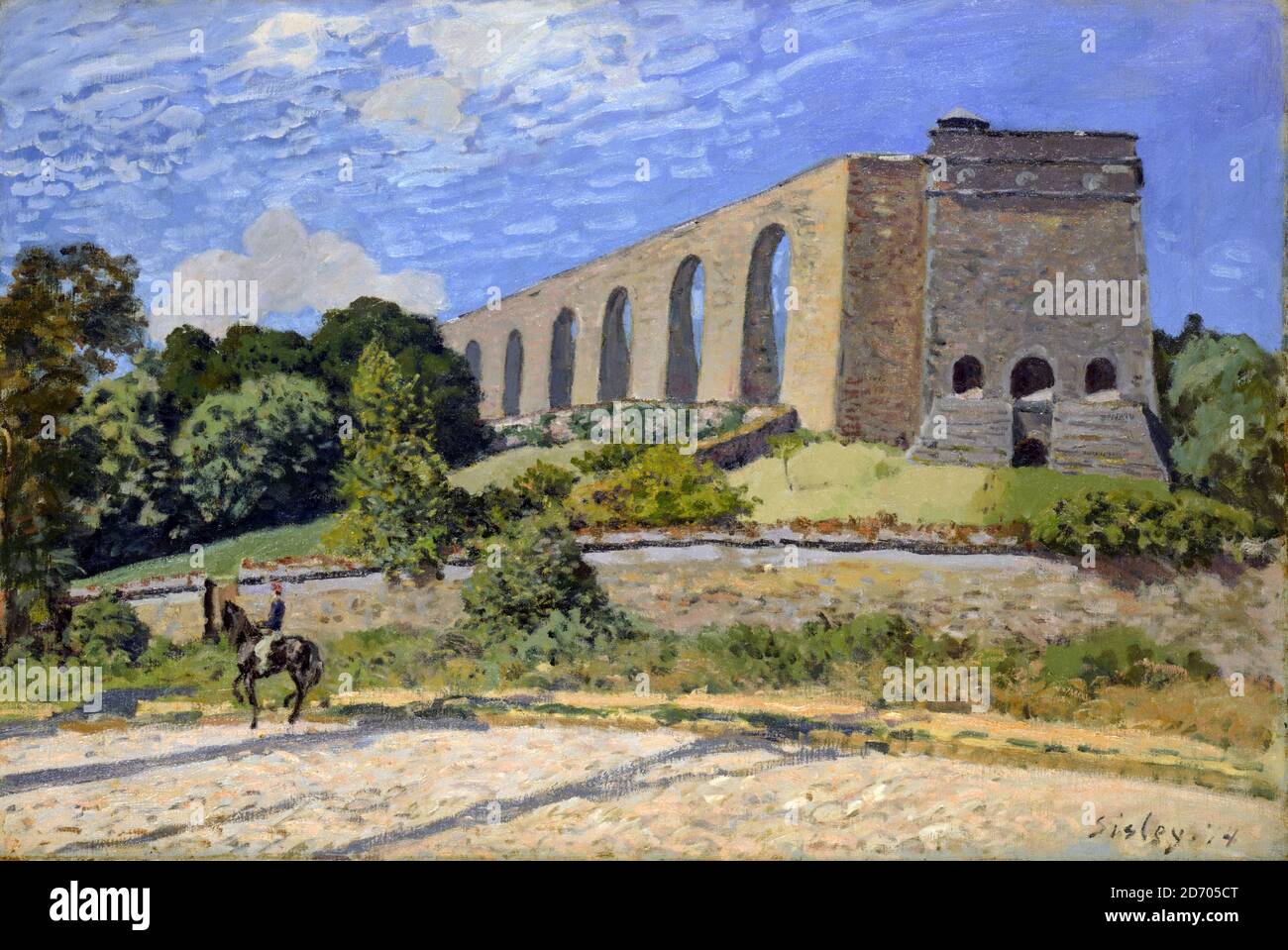 Alfred Sisley, acquedotto a Marly, pittura di paesaggio, 1874 Foto Stock