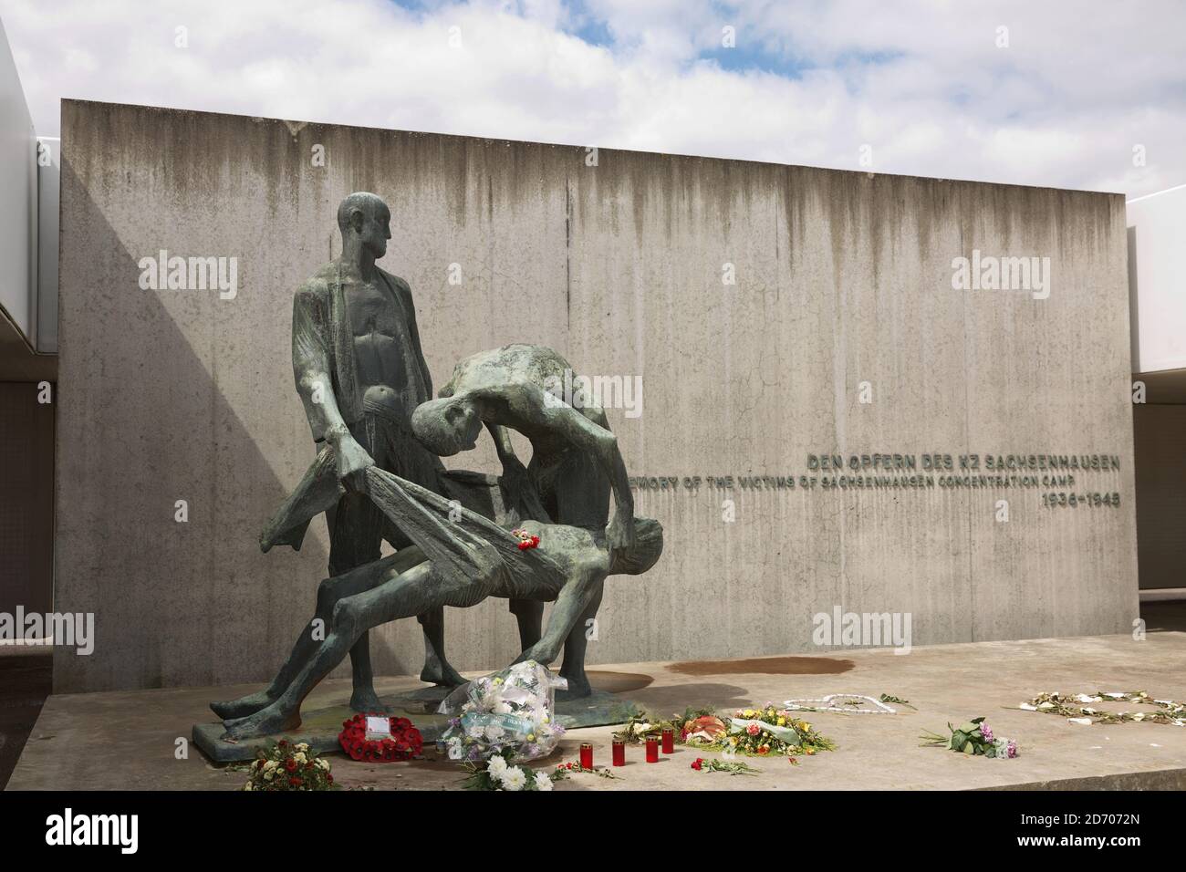 Sachsenhausen, Oranienburg, Germania - 13 luglio 2017: Caserma ebraica e museo nel campo nazista di Sachsenhausen. Circa 200,000 persone passarono attraverso Sachse Foto Stock