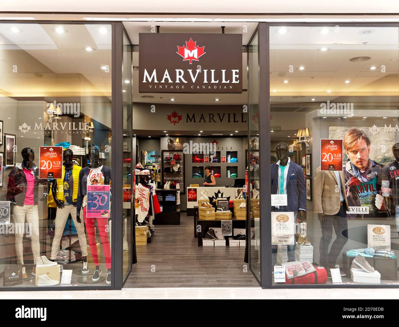 ROMA, ITALIA - 24 GIUGNO 2015. Negozio Marville Vintage Canadese a Roma,  Italia. Marville è stato progettato per essere un progetto di abbigliamento  maschile totale look Foto stock - Alamy