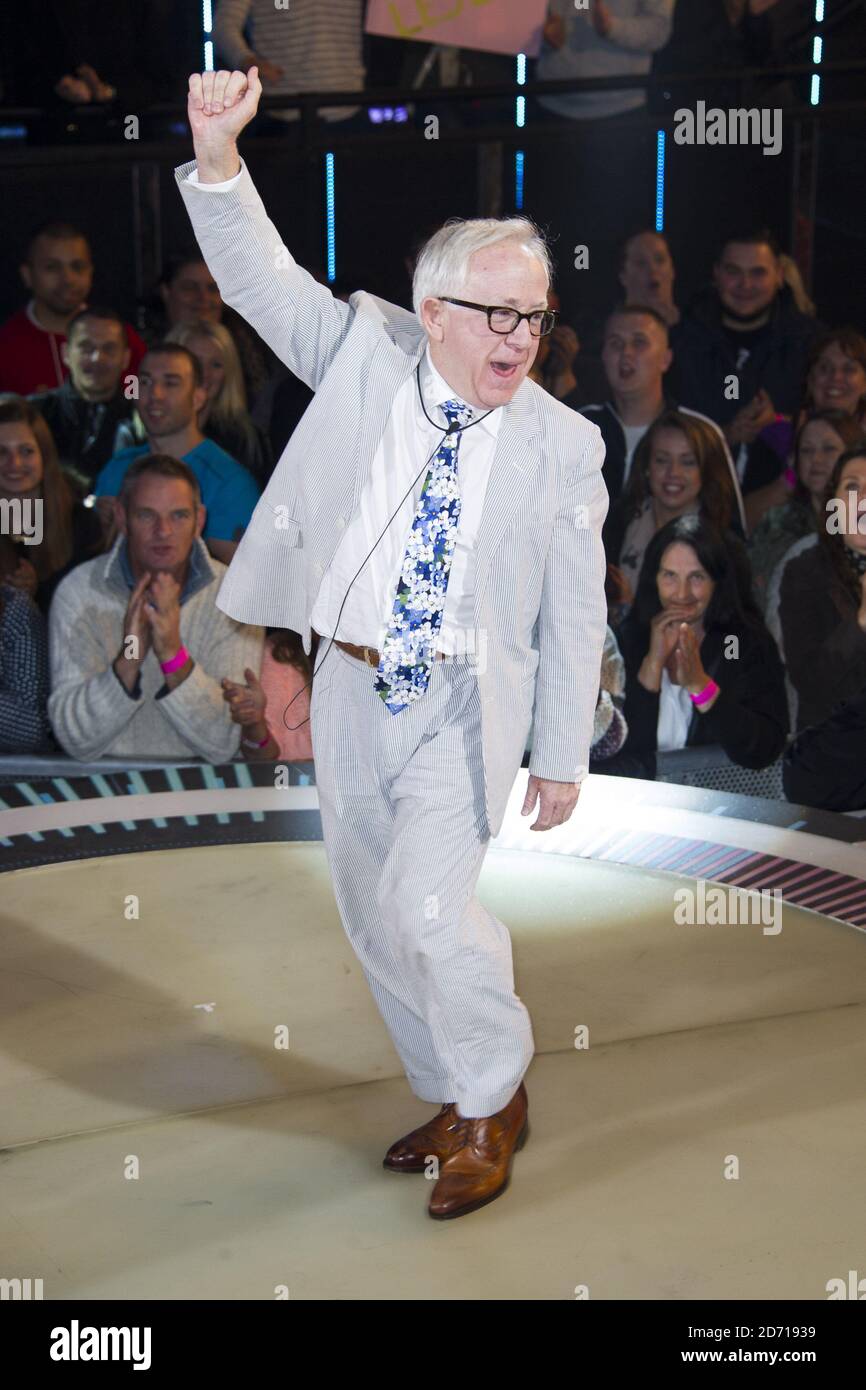 Leslie Jordan è sfrattato dalla Casa del Grande Fratello 2014, a Elstree Studios, Borehamwood, Hertfordshire Foto Stock