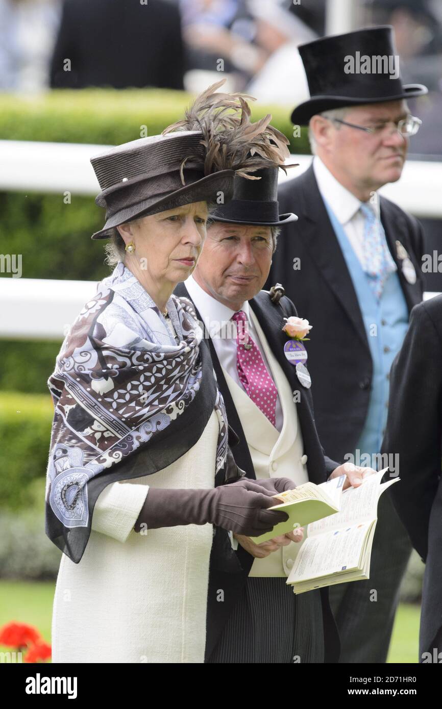 Principessa Anna durante il secondo giorno del Royal Ascot Meeting 2015 all'Ippodromo di Ascot, Berkshire Foto Stock