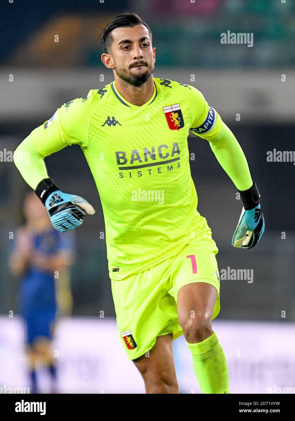 attia Perin (Genova) durante Hellas Verona contro Genova CFC, serie a di calcio italiana, Verona, Italia, 19 Ott 2020 Credit: LM/Ettore Griffoni Foto Stock