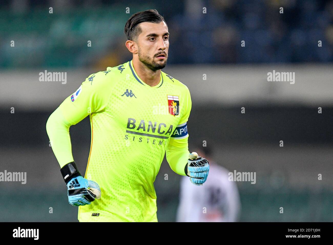 attia Perin (Genova) durante Hellas Verona contro Genova CFC, serie a di calcio italiana, Verona, Italia, 19 Ott 2020 Credit: LM/Ettore Griffoni Foto Stock