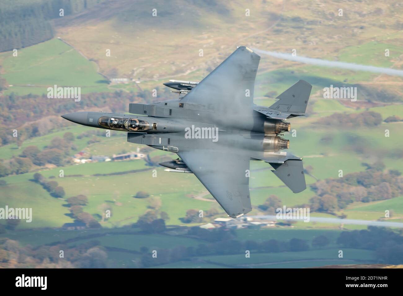 Mach loop F15 Eagle Foto Stock