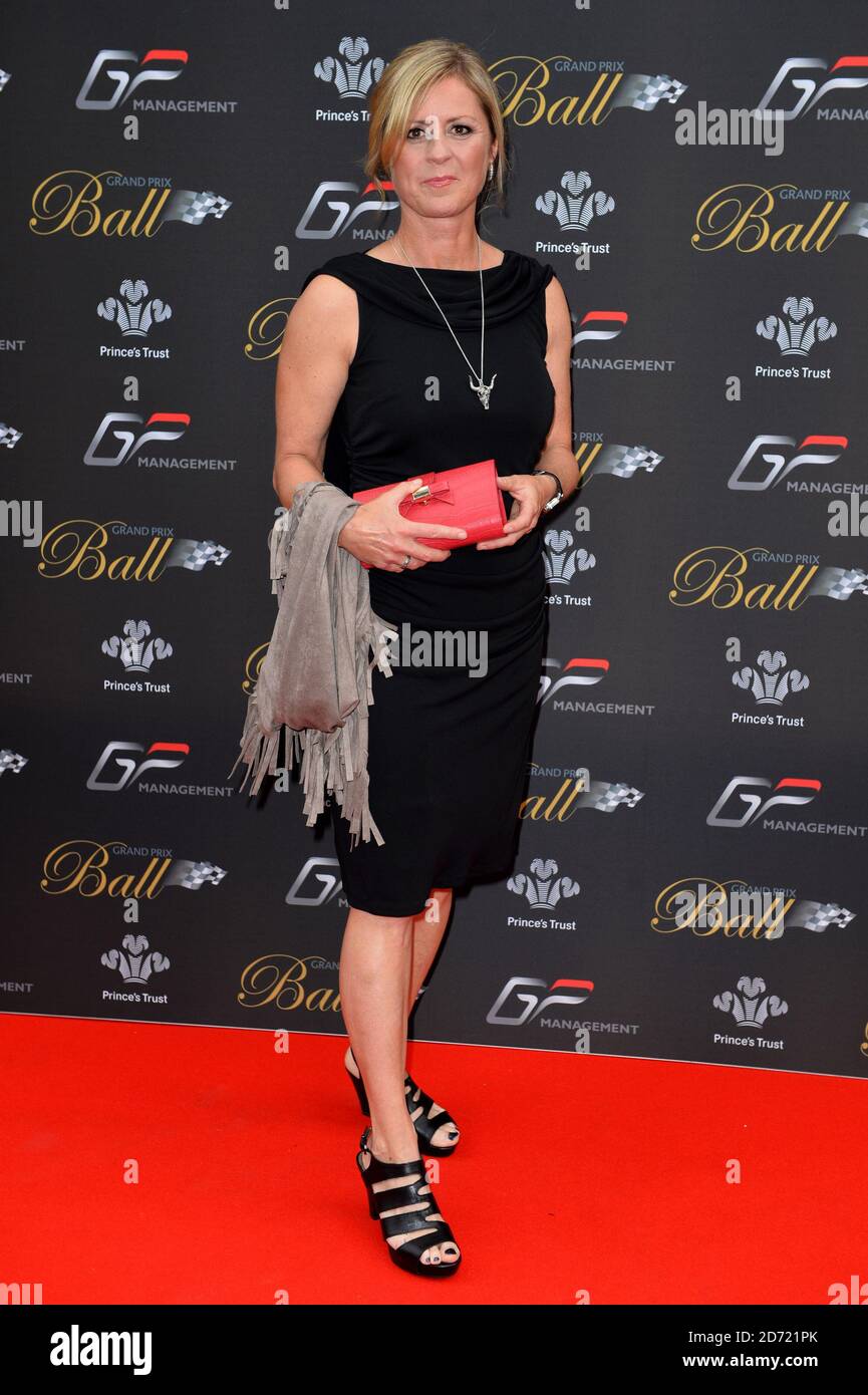 Sabine Schmitz partecipa al Grand Prix Ball, in onore del Prince's Trust, all'Hurlingham Club nella zona ovest di Londra Foto Stock