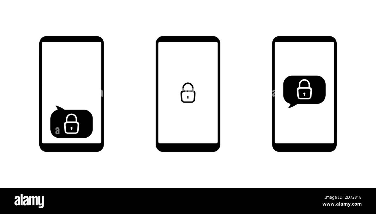 Icona protezione telefono cellulare. Illustrazione vettoriale di disegni neri di icone vettoriali di sicurezza del telefono cellulare può essere utilizzato per dispositivi mobili, interfaccia web Illustrazione Vettoriale
