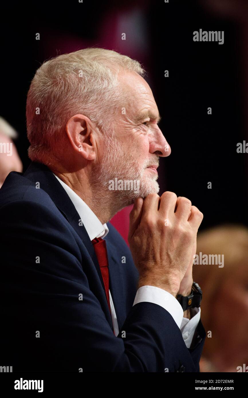 Il leader del lavoro Jeremy Corbyn ha ritratto durante la conferenza del Partito laburista a Brighton. Data immagine: Domenica 24 settembre 2017. Il credito fotografico dovrebbe essere: Matt Crossick/ EMPICS Entertainment. Foto Stock