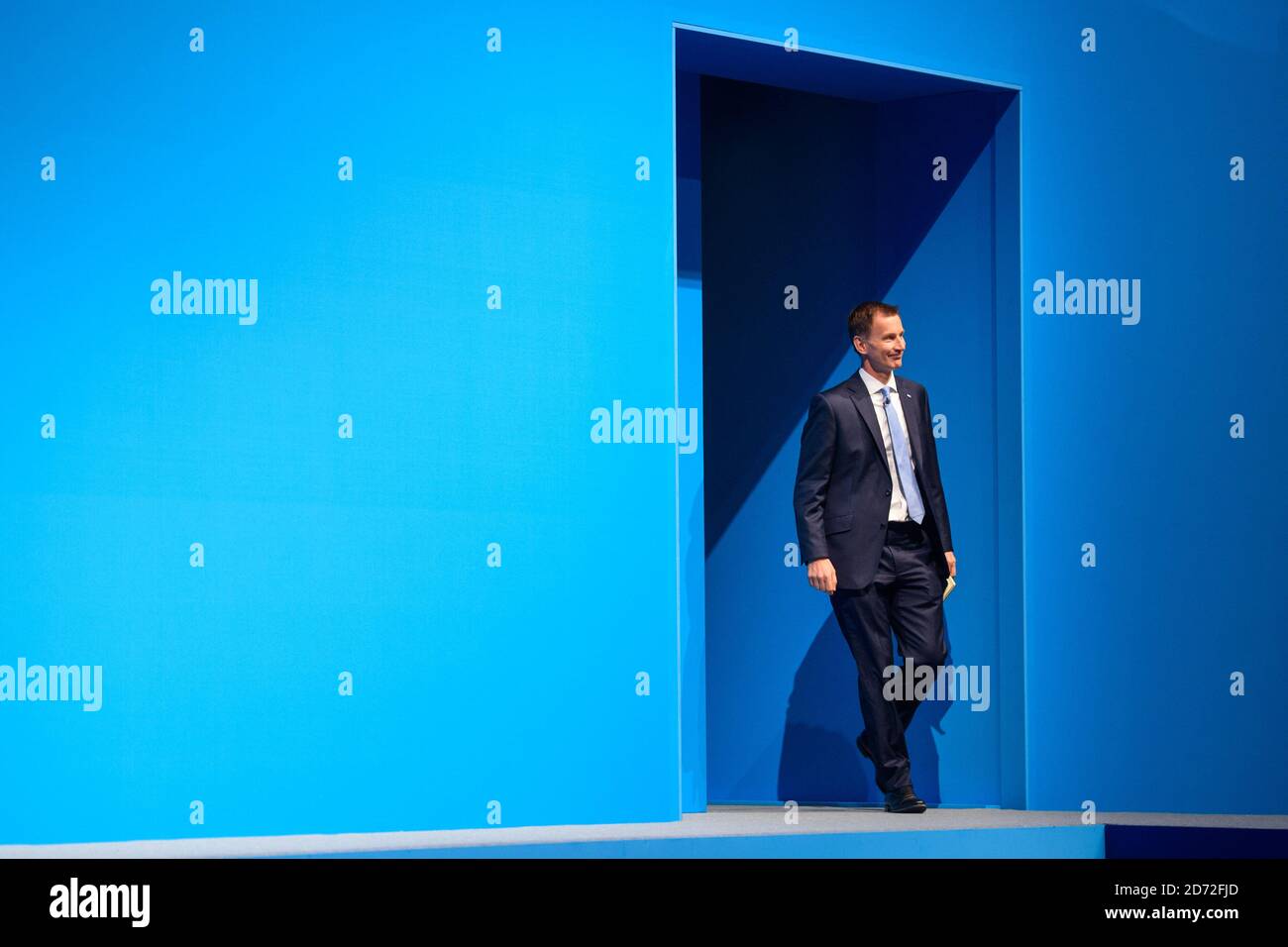 Il Segretario di Stato per la Salute Jeremy Hunt ha tenuto un discorso alla Conferenza del Partito conservatore, al Manchester Central Convention Complex di Manchester. Data immagine: 3 ottobre, 2017. Il credito fotografico dovrebbe essere: Matt Crossick/ EMPICS Entertainment. Foto Stock