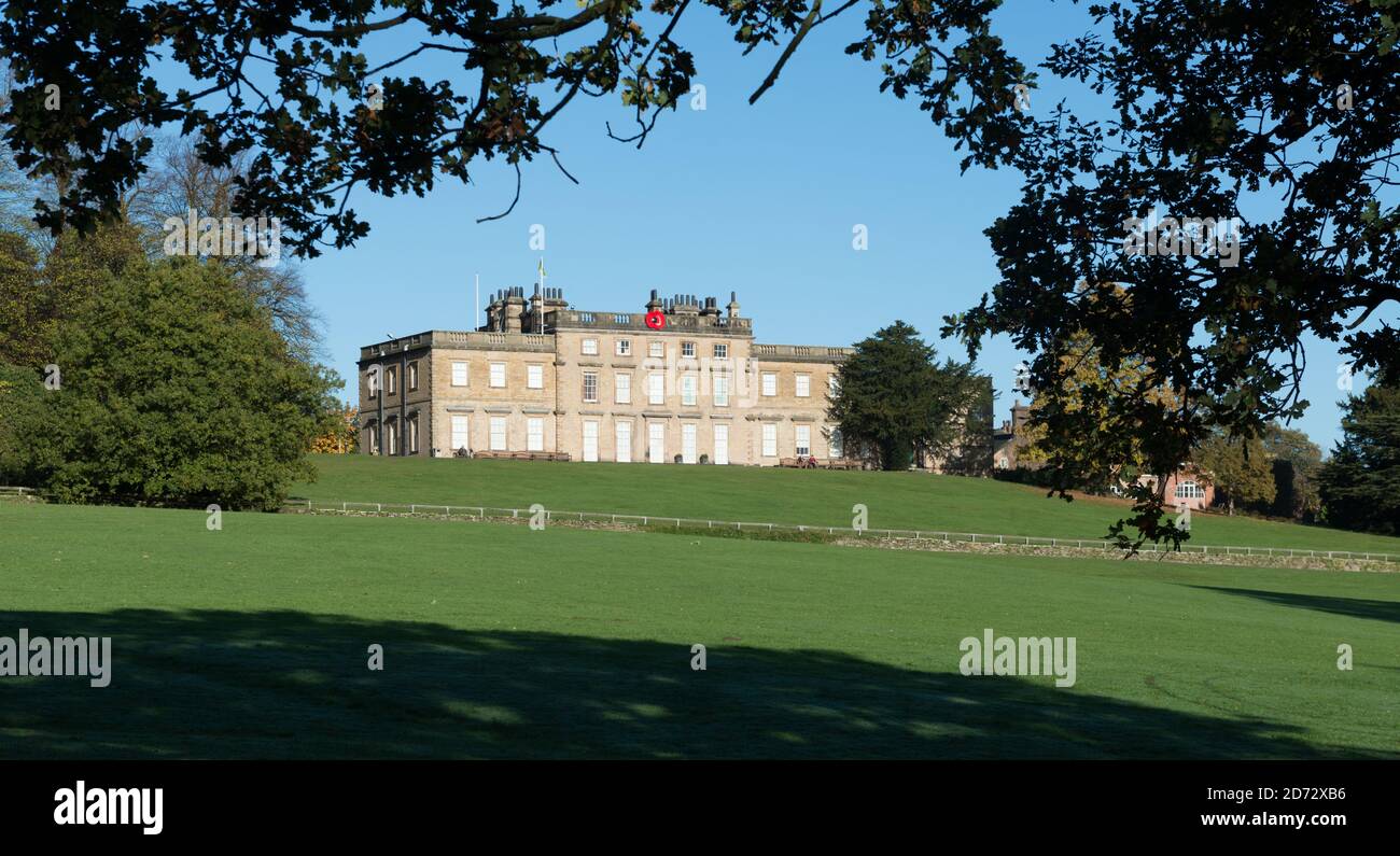 Vista di Cannon Hall, una residenza signorile georgiana vicino a Barnsley nel South Yorkshire Foto Stock