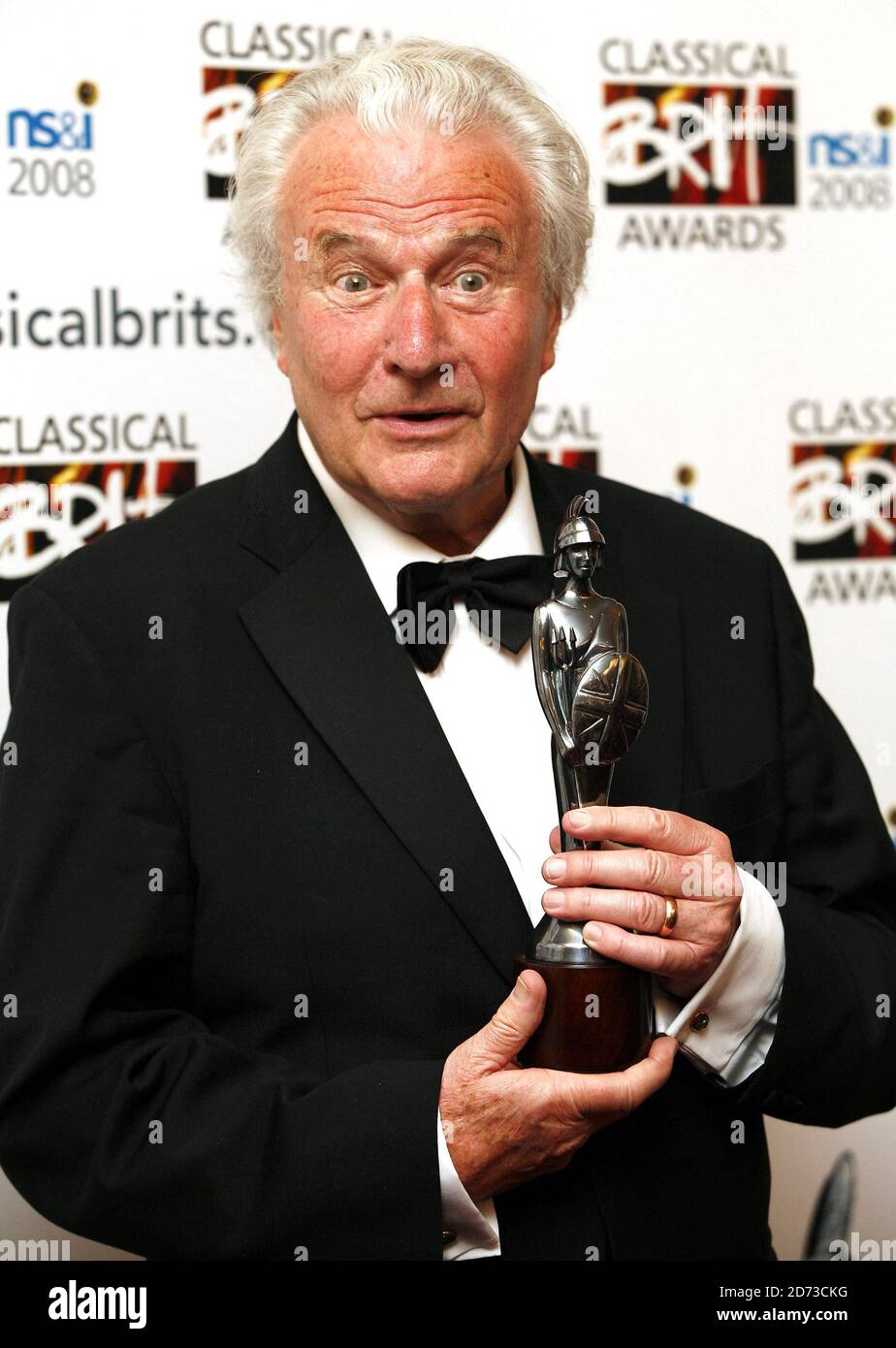 Sir Colin Davs durante il Classical Brit Awards 2008, tenuto presso la Royal Albert Hall a ovest di Londra. Foto Stock