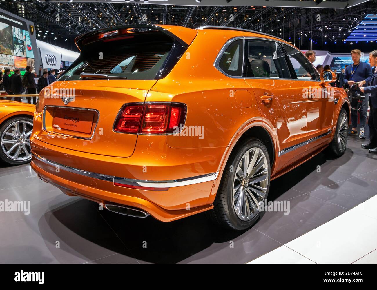 Bentley Bentayga auto all'89° Salone Internazionale dell'automobile di Ginevra. Ginevra, Svizzera - 6 marzo 2019. Foto Stock