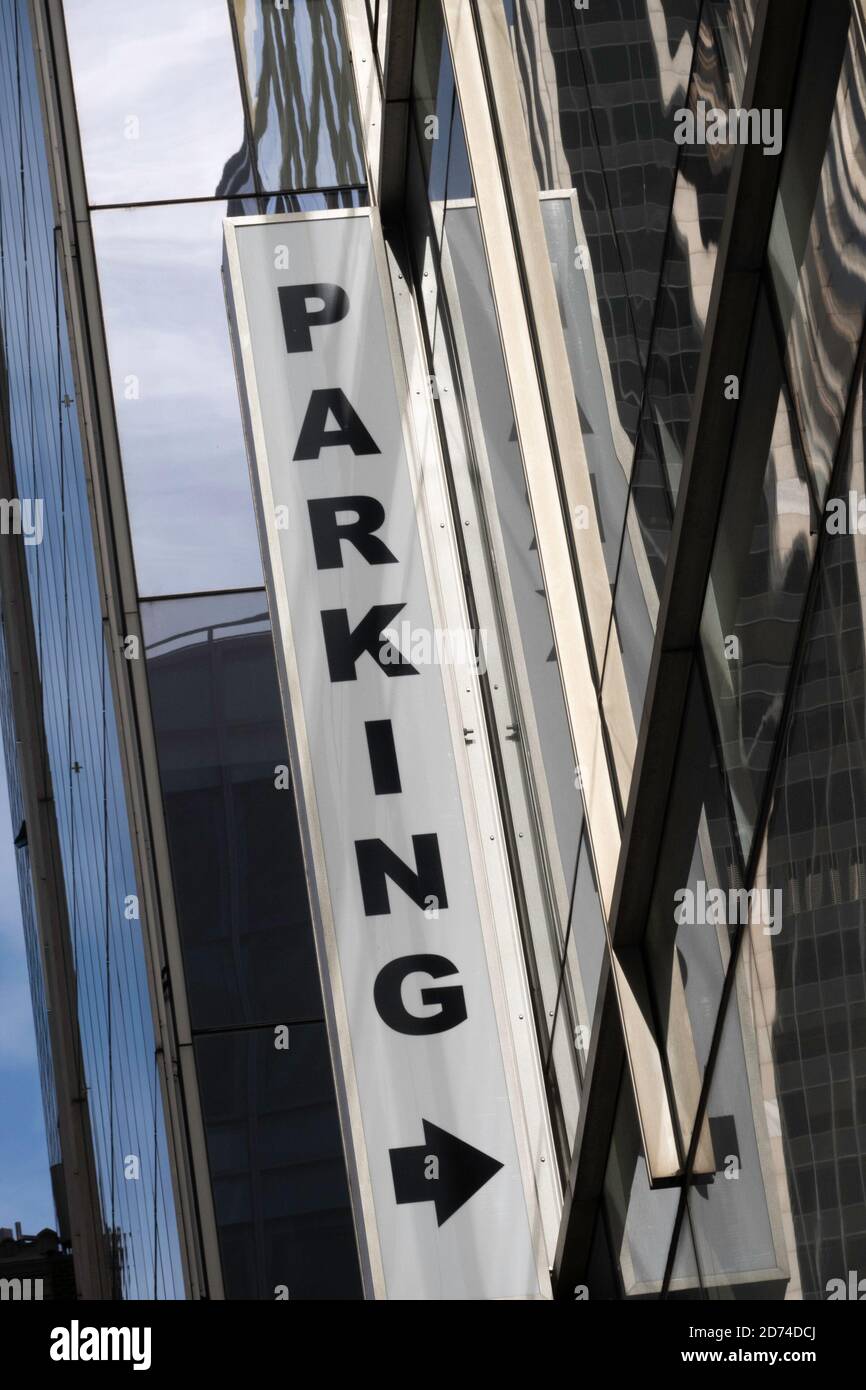 Parcheggio in New York City Foto Stock