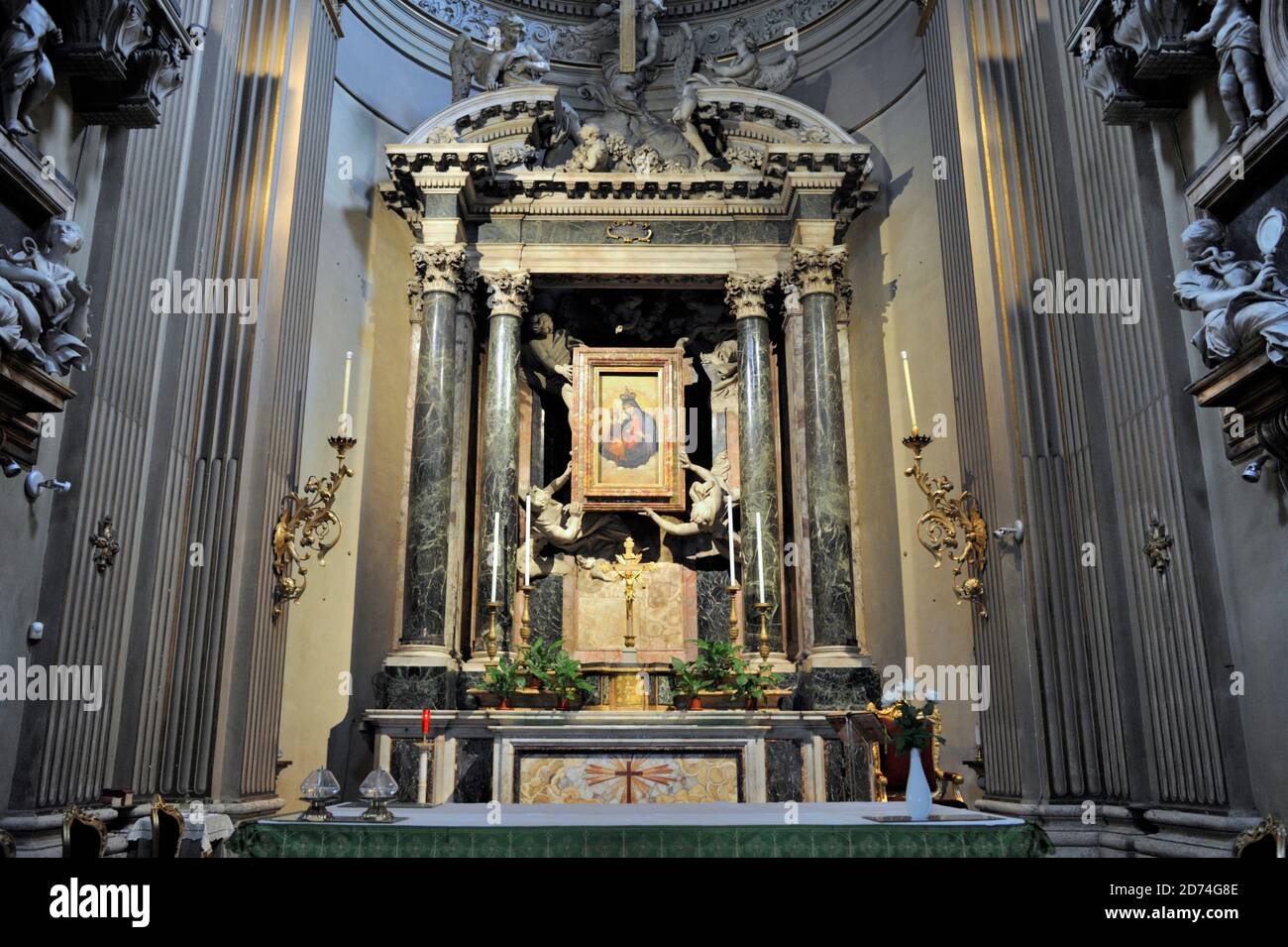 Italia, Roma, chiesa di Santa Maria dei Miracoli Foto Stock