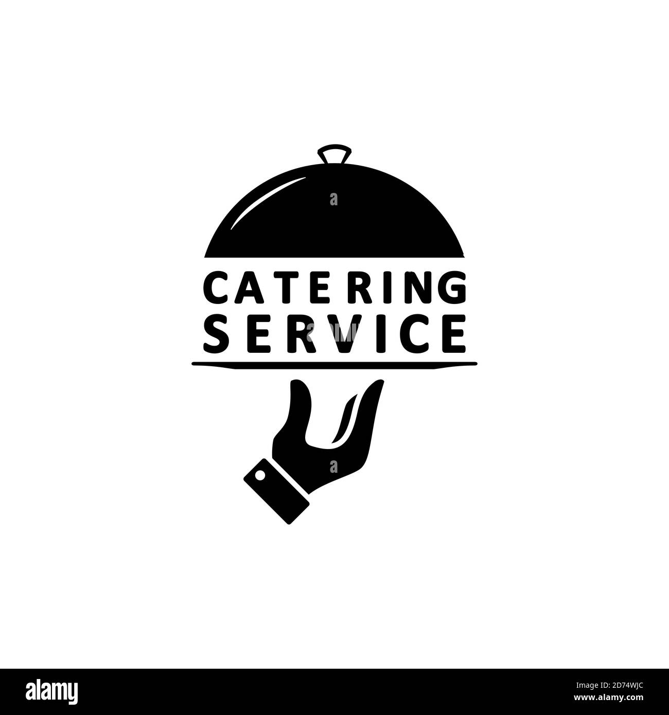 Logo del servizio catering. Vettore su sfondo bianco isolato. EPS 10 Illustrazione Vettoriale