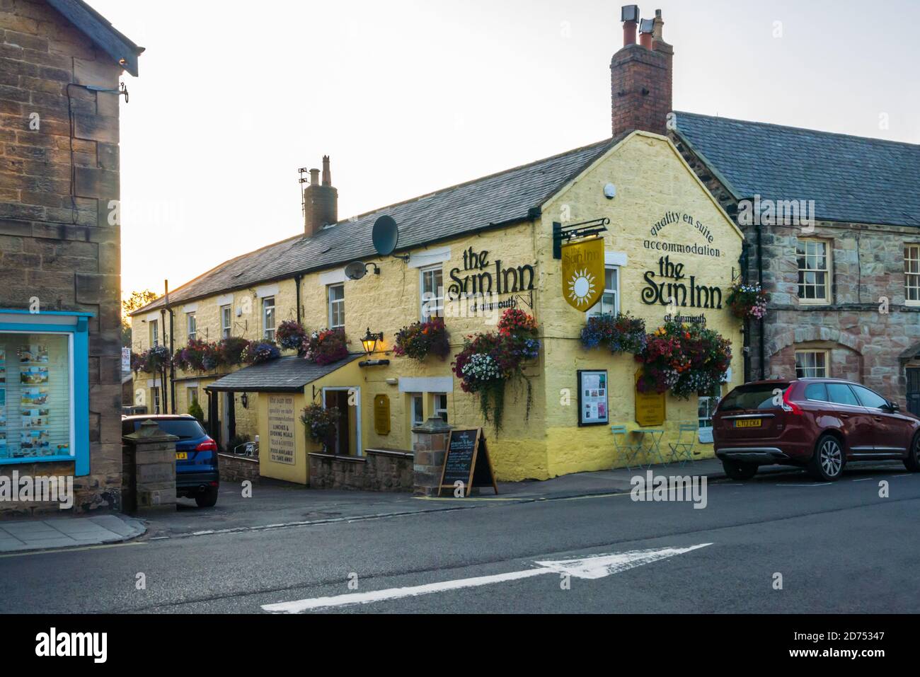 'The Sun Inn' Public House a Alnmouth, Northumberland Foto Stock