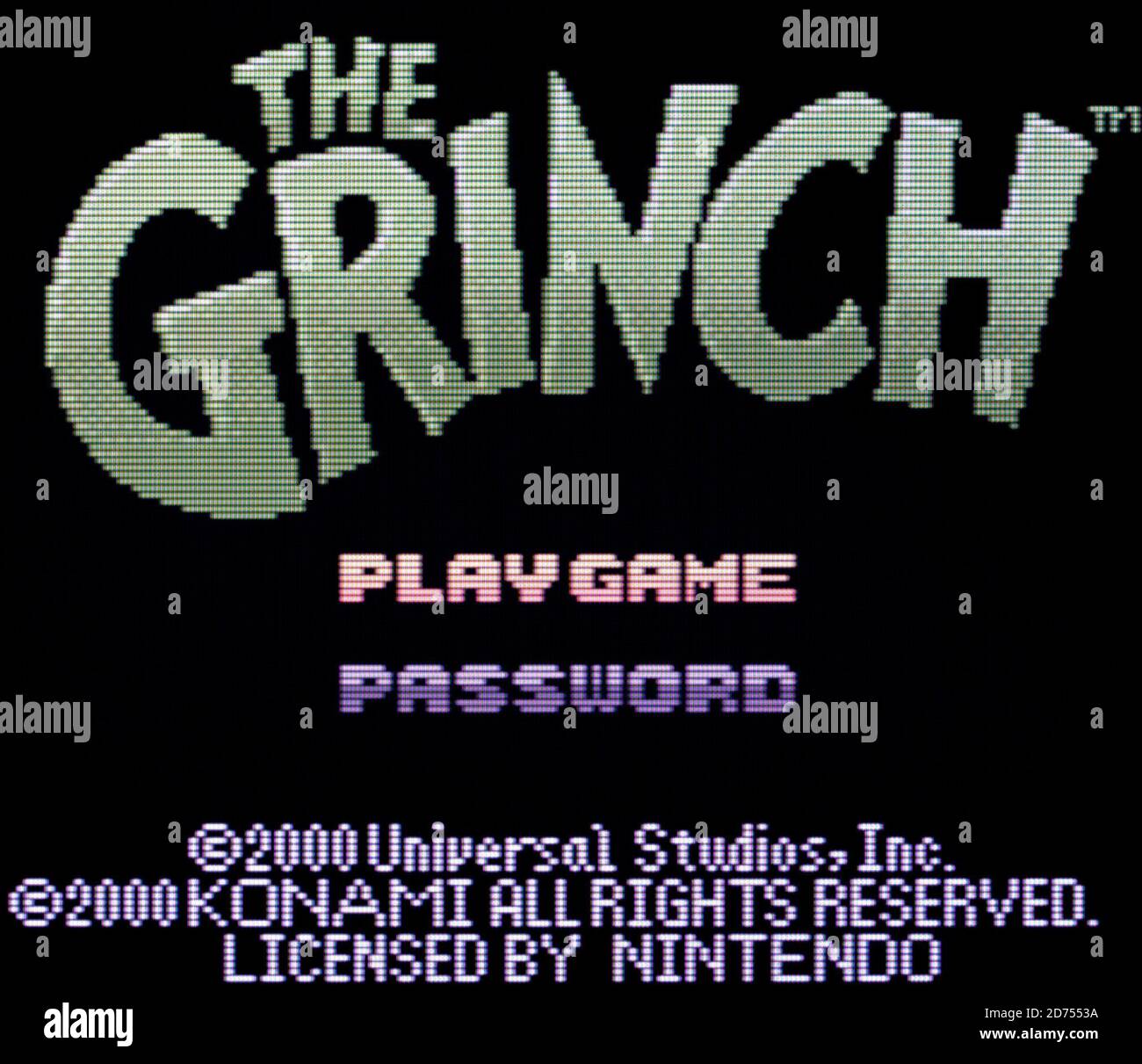 The Grinch - Nintendo Game Boy Color Videogioco - Editoriale utilizzare solo Foto Stock