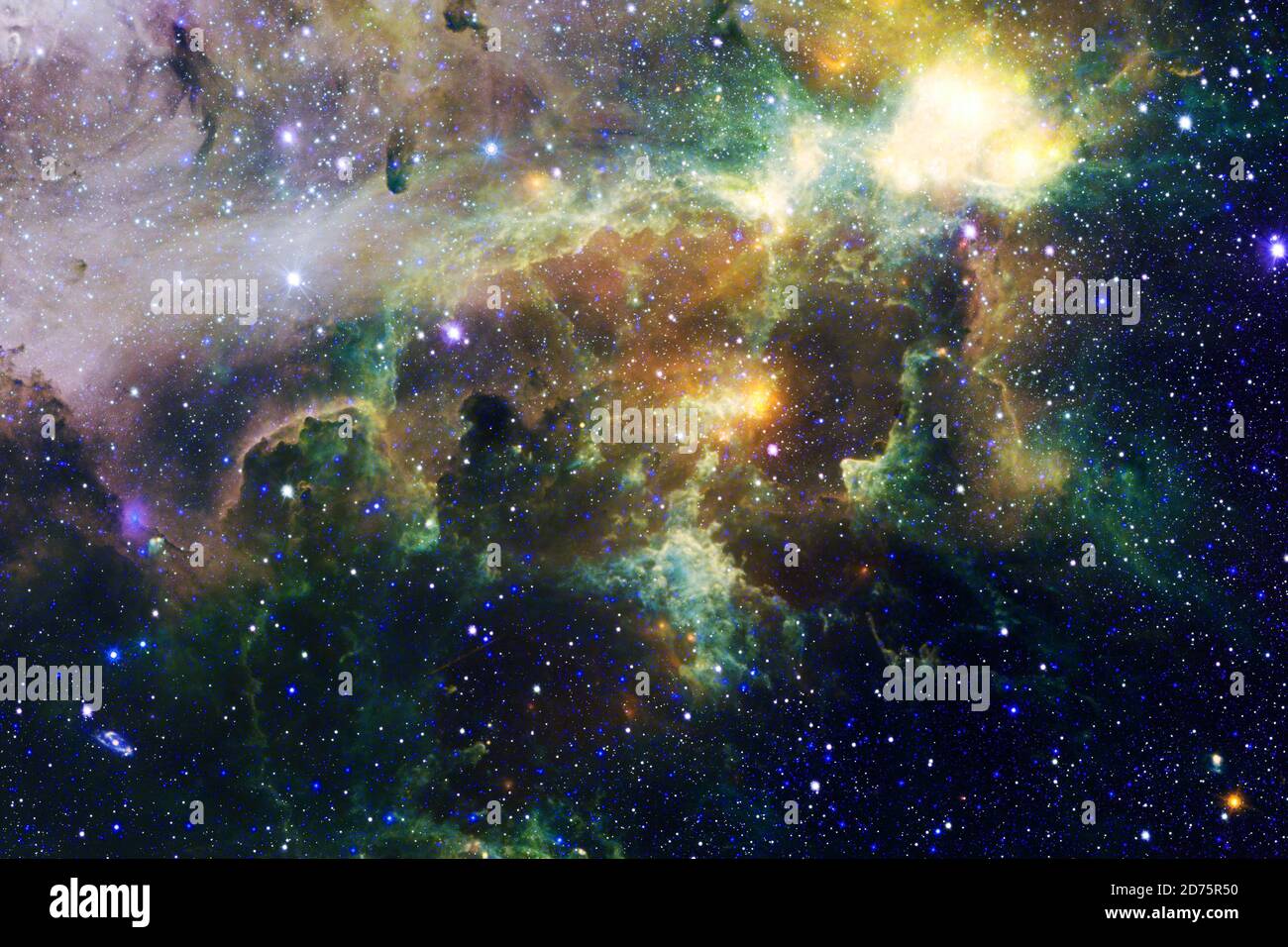 Fantastico di infinito cosmo. Carta da parati fantascientifica. Elementi di questa immagine forniti dalla NASA. Foto Stock
