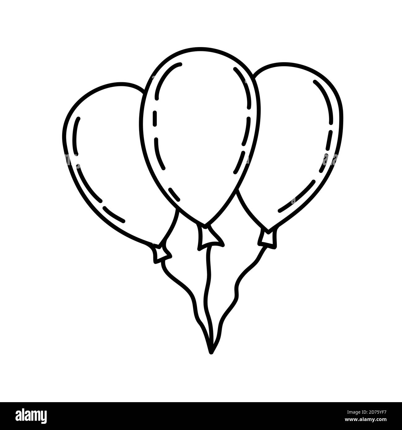 Icona bollature. Doddle disegnata a mano o stile icona contorno nero Illustrazione Vettoriale