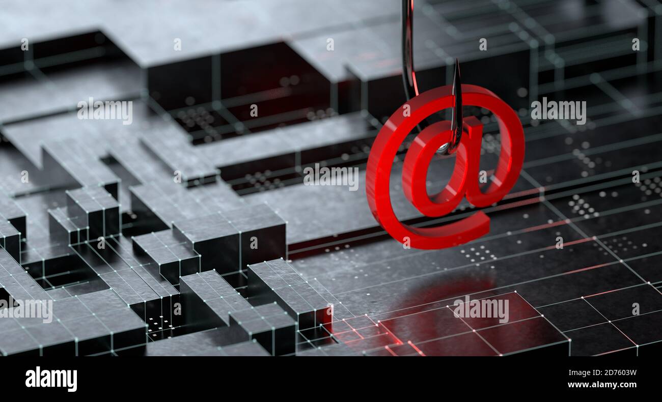 E-mail online Phishing Cyber Security. Sicurezza dei dati online Foto Stock