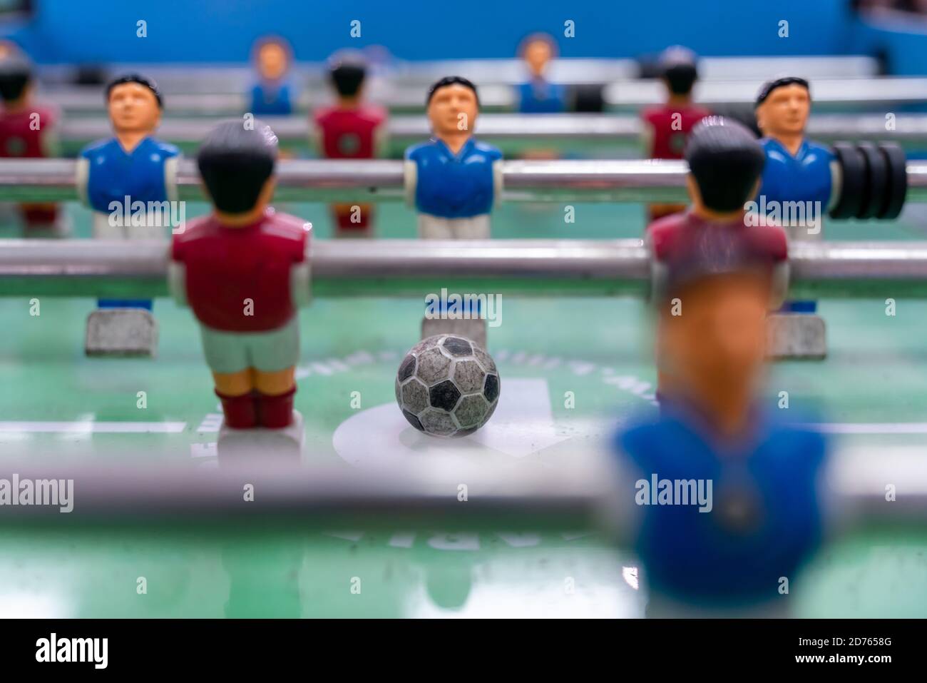 Mini gioco da tavolo da calcio, concetto di relax Foto Stock
