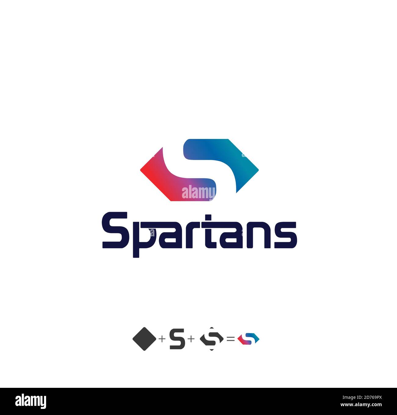 Logo Spartans con monogramma S. Illustrazione Vettoriale