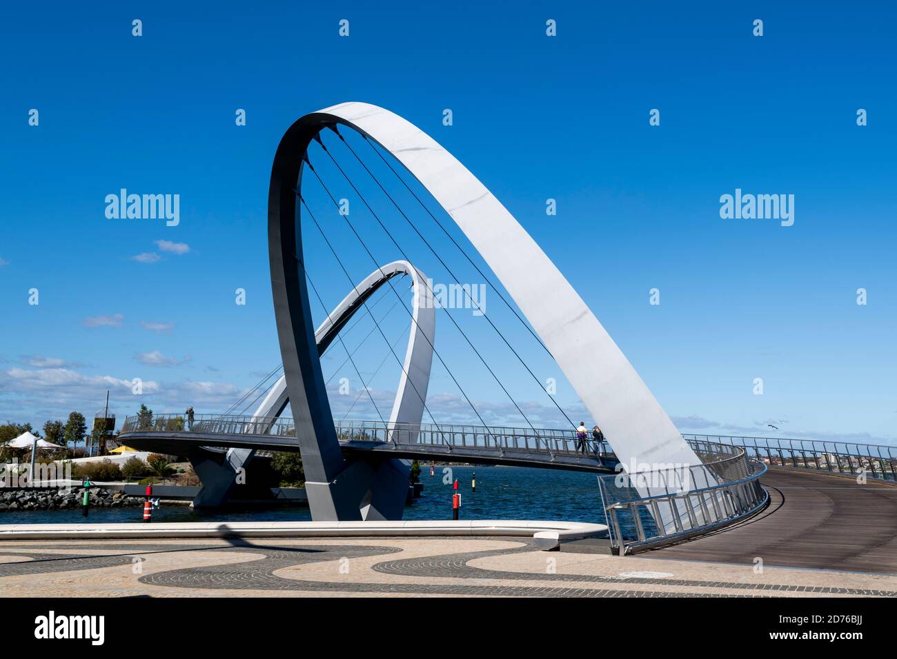 Elizabeth Quay Bridge. Foto Stock