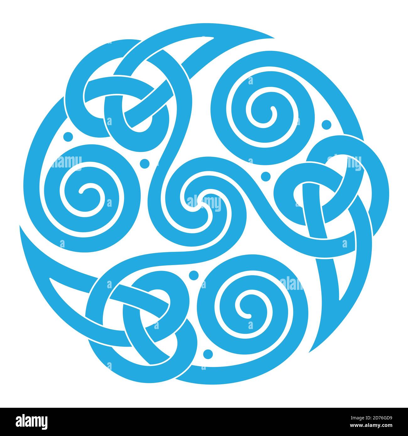 Round Celtic, Scandinavian Design, motivo celtico Illustrazione Vettoriale