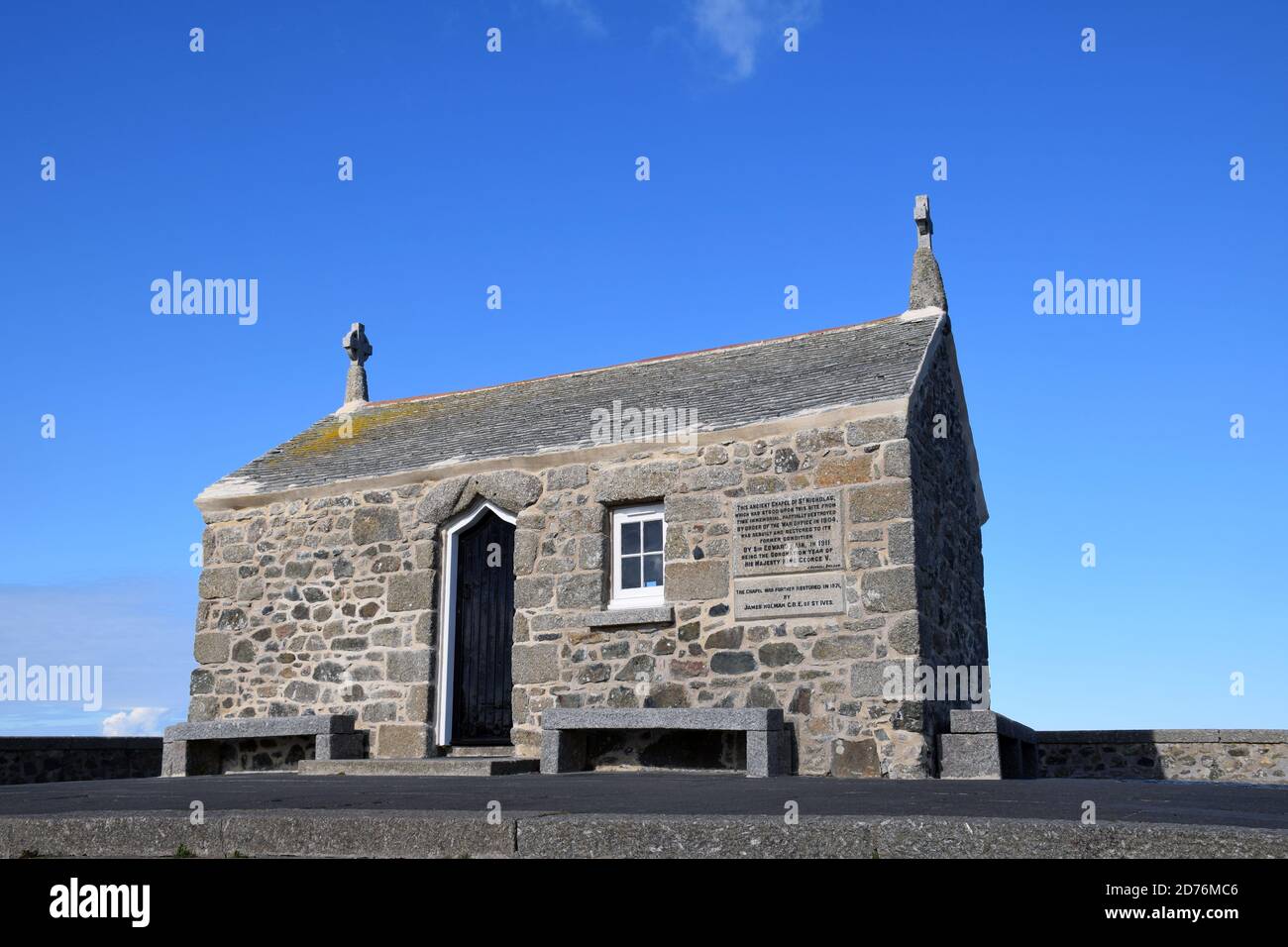 St Nicholas Chapel, St Ives, Cornovaglia UK. San Nicola è il santo patrono dei marinai Foto Stock