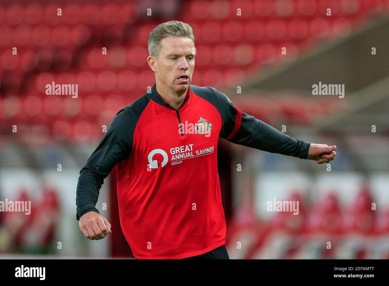 Grant Leadbitter (23) di Sunderland durante il riscaldamento pre-partita Foto Stock