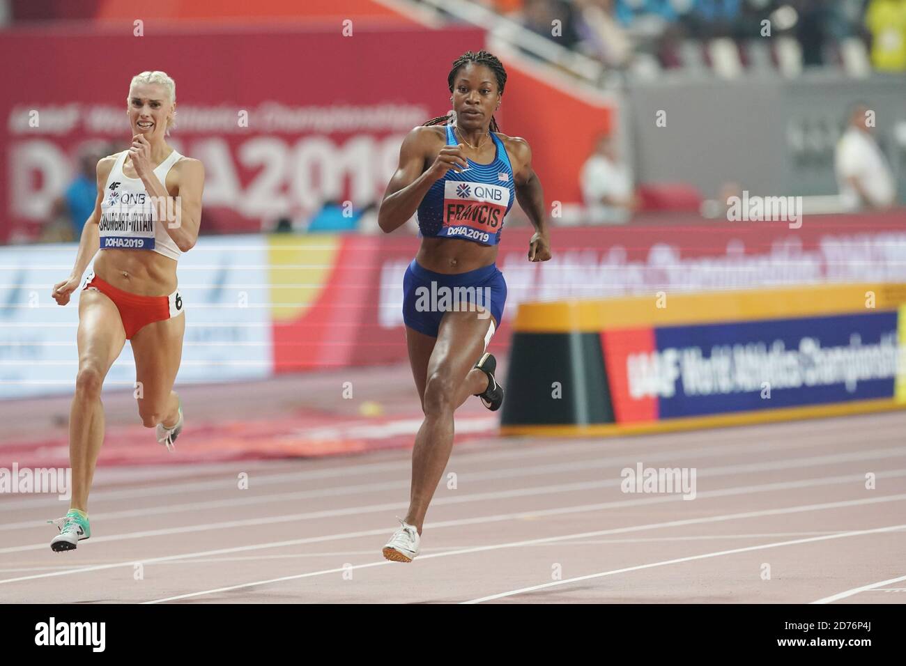 Doha, Qatar. 1 ottobre 2019. Phyllis Francis (USA) Atletica : Campionati del mondo IAAF Doha 2019 Semifinale femminile di 400m allo stadio internazionale Khalifa di Doha, Qatar . Credit: YUTAKA/AFLO SPORT/Alamy Live News Foto Stock