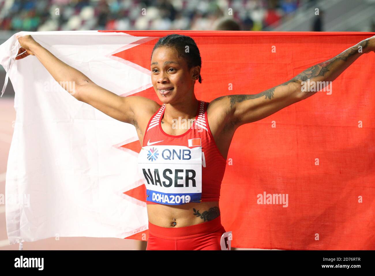 Doha, Qatar. 3 ottobre 2019. Salwa Eid Naser (BRN) Atletica : Campionati del mondo IAAF Doha 2019 finale di 400m femminile al Khalifa International Stadium di Doha, Qatar . Credit: YUTAKA/AFLO SPORT/Alamy Live News Foto Stock