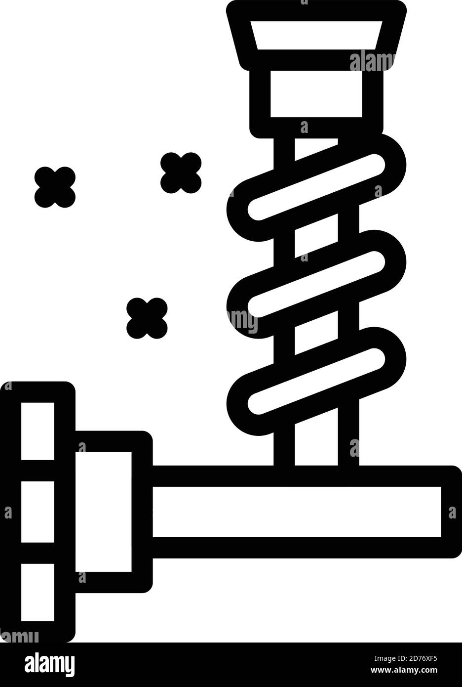 Icona parte auto. Icona vettoriale della parte vettoriale per il web design isolato su sfondo bianco Illustrazione Vettoriale