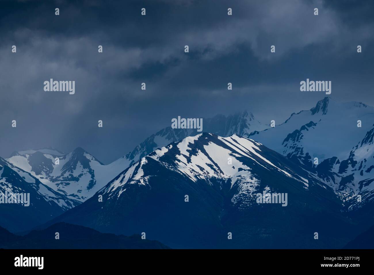 Darwin Mountain Range, Beagle Channel, Magallanes e Cilena Antartide Regione, Cile, Sud America, America Foto Stock