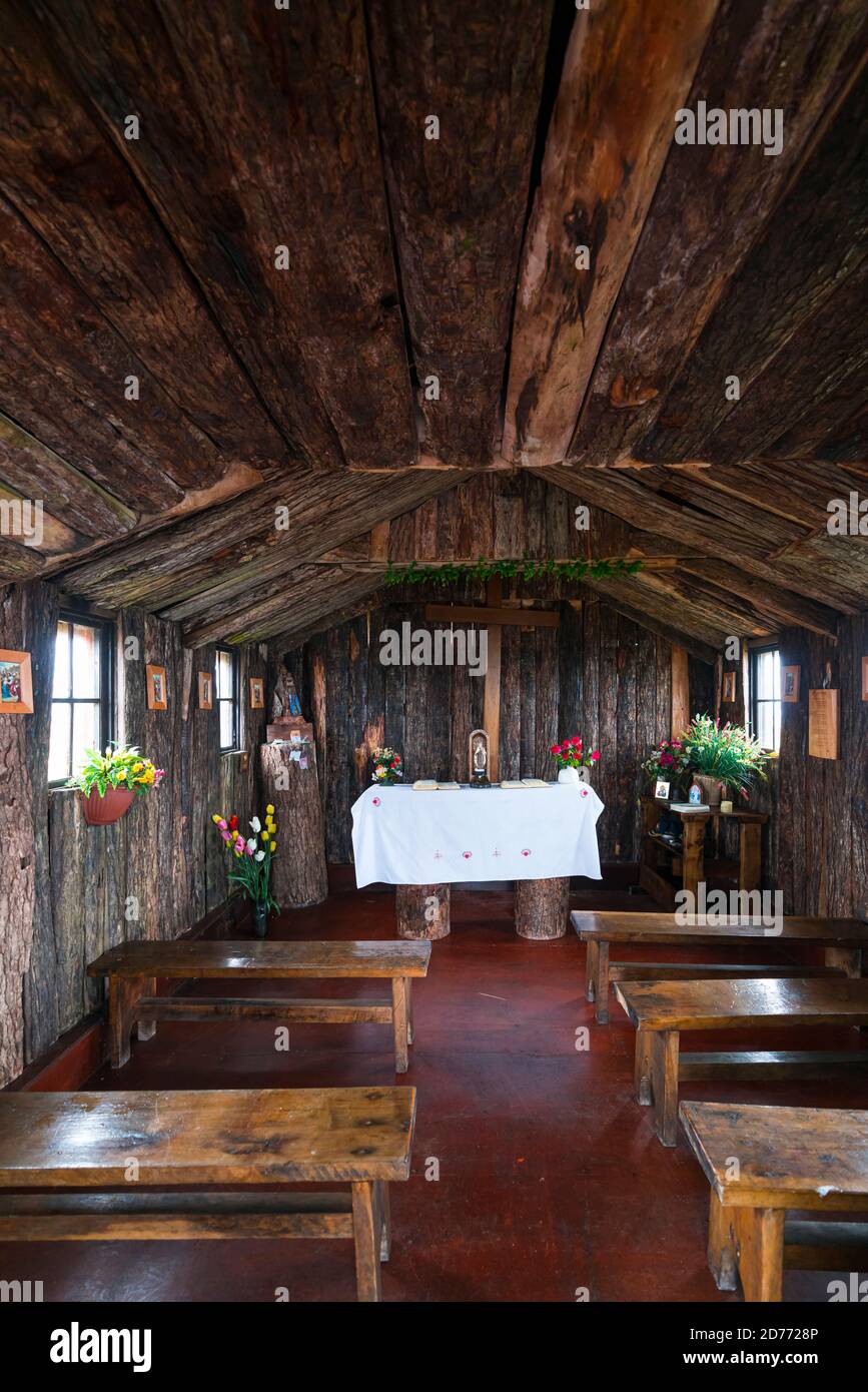 Santuario di Stella Maris, Capo Horn, Parco Nazionale del Capo Horn, nave da crociera Ventus Australis, Isola del Capo Horn, Arcipelago Tierra del Fuego, Magallanes e. Foto Stock