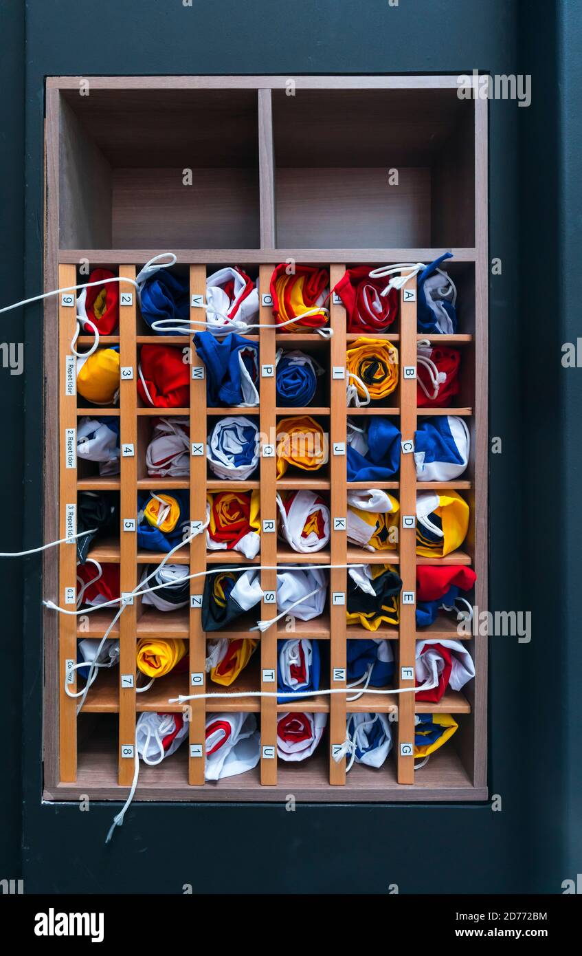 Ponte di navigazione, nave da crociera Ventus Australis, Magallanes e Cilena Antartide Regione, Cile, Sud America, America Foto Stock