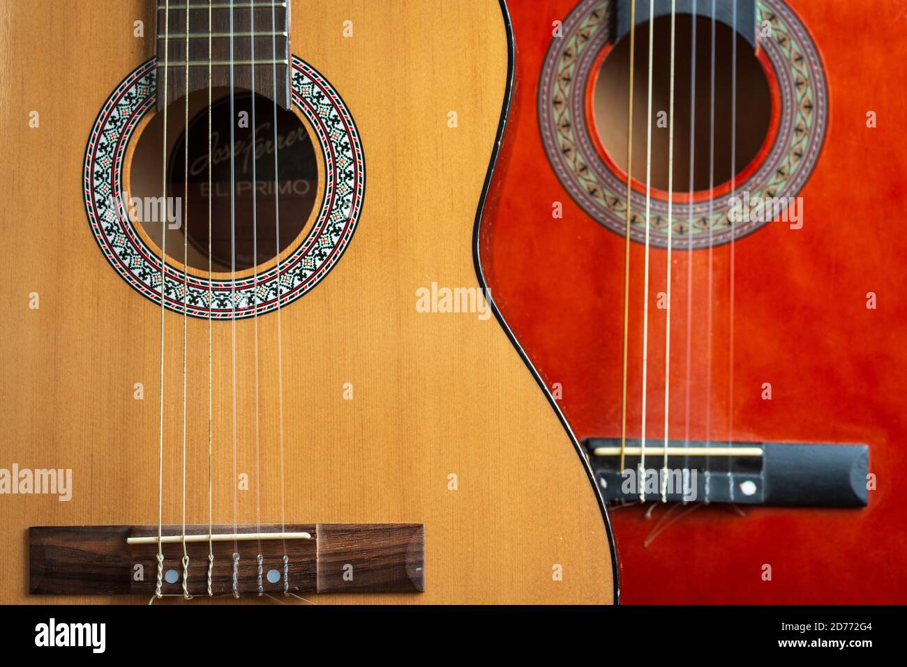Due chitarre assotiche - primo piano Foto Stock