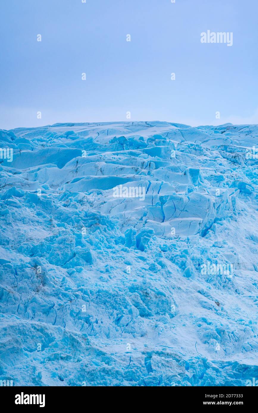 Ghiacciaio, catena montuosa di Darwin, canale di Beagle, Arcipelago di Tierra del Fuego, Magallanes e Regione dell'Antartide Cilena, Cile, Sud America, America Foto Stock