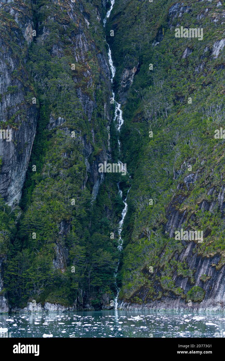 Ghiacciaio Garibaldi, catena montuosa Darwin, canale Beagle, Arcipelago Tierra del Fuego, Magallanes e Regione Cilena Antartide, Cile, Sud America Foto Stock