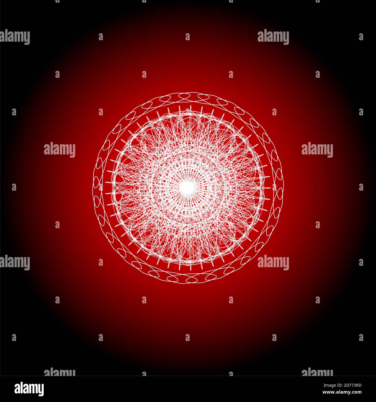 Elemento guilloche per certificato, voucher, banconota, voucher, denaro, valuta, nota, assegno, biglietto, premio Foto Stock