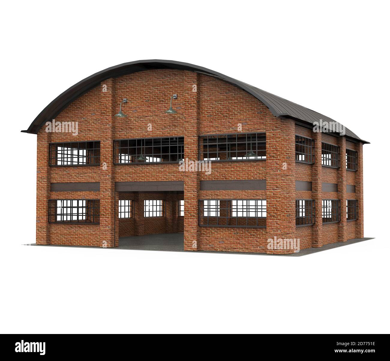 Edificio del magazzino di stoccaggio isolato Foto Stock