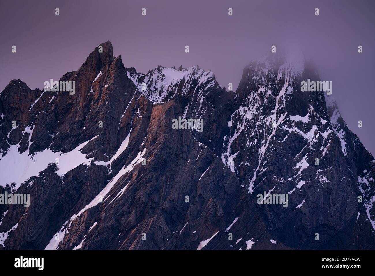 Canale di Beagle, catena montuosa di Darwin, Parco Nazionale Alberto de Agostini, Arcipelago di Tierra del Fuego, Magallanes e Regione dell'Antartide Cilena, Chil Foto Stock