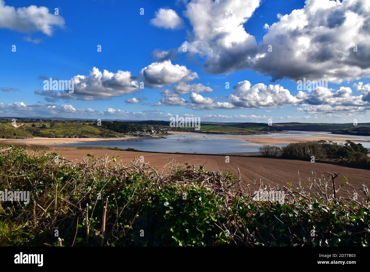 L'estuario del cammello e la frazione di Rock. Foto Stock