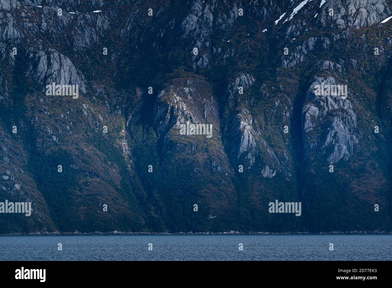 Seno de Agostini, canale di Beagle, catena montuosa di Darwin, Parco Nazionale Alberto de Agostini, Arcipelago Tierra del Fuego, Magallanes e Antar Cilena Foto Stock