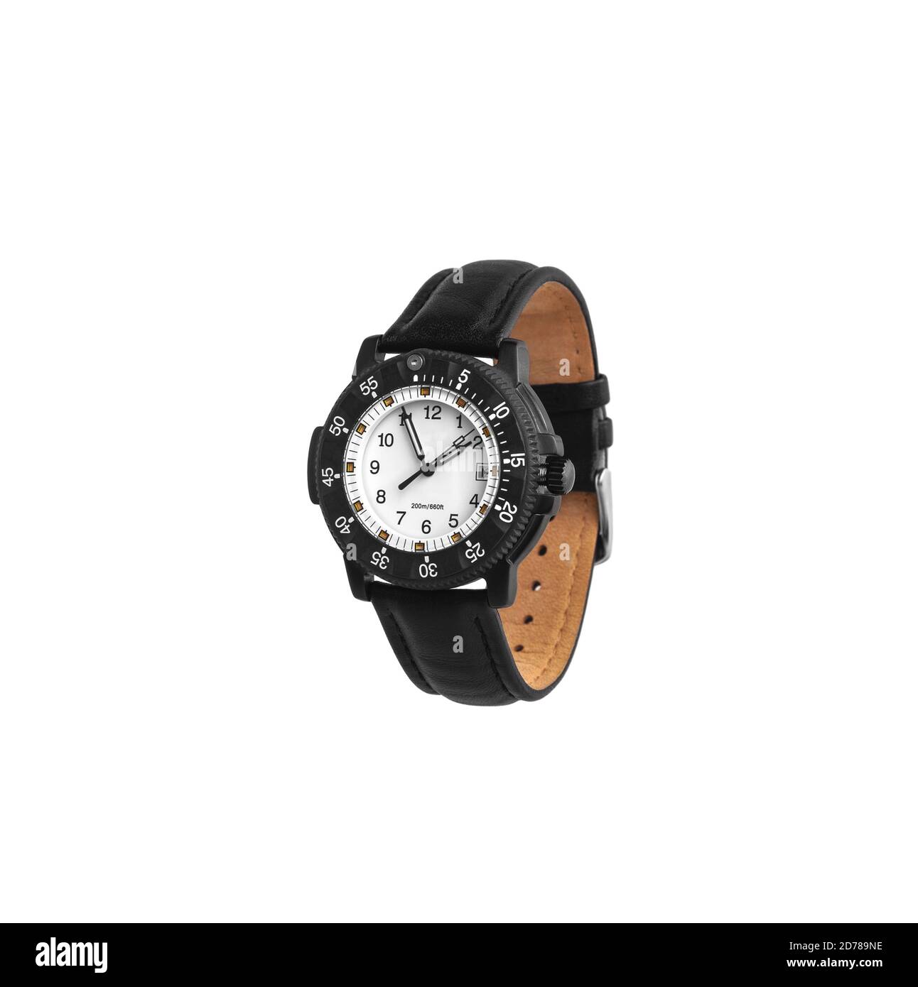 Orologio meccanico da polso moderno isolato su sfondo bianco. Orologio da  uomo per lo sport e l'abbigliamento di tutti i giorni Foto stock - Alamy