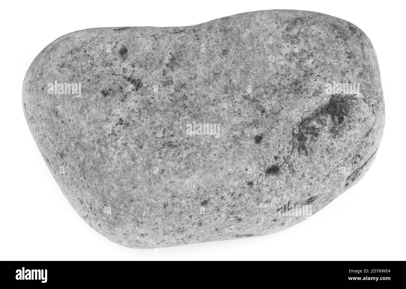 Pietra grande naturale, ciottoli isolati su sfondo bianco. Pietre per bagni e saune Foto Stock