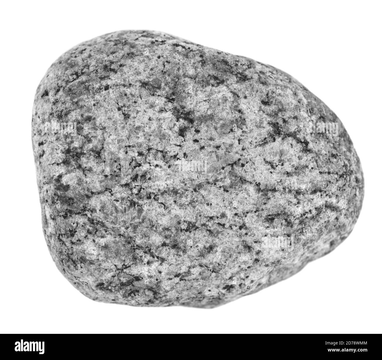 Pietra grande naturale, ciottoli isolati su sfondo bianco. Pietre per bagni e saune Foto Stock