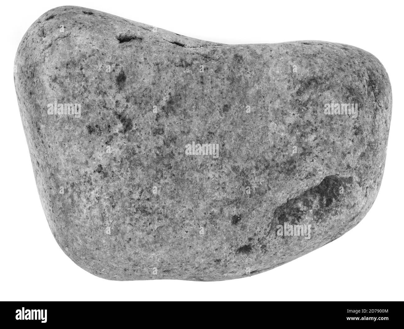 Pietra grande naturale, ciottoli isolati su sfondo bianco. Pietre per bagni e saune Foto Stock